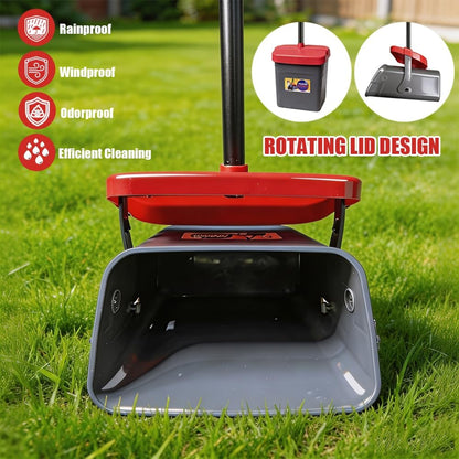 Close up of the built in bag attachment and holder design on the litter scooper.