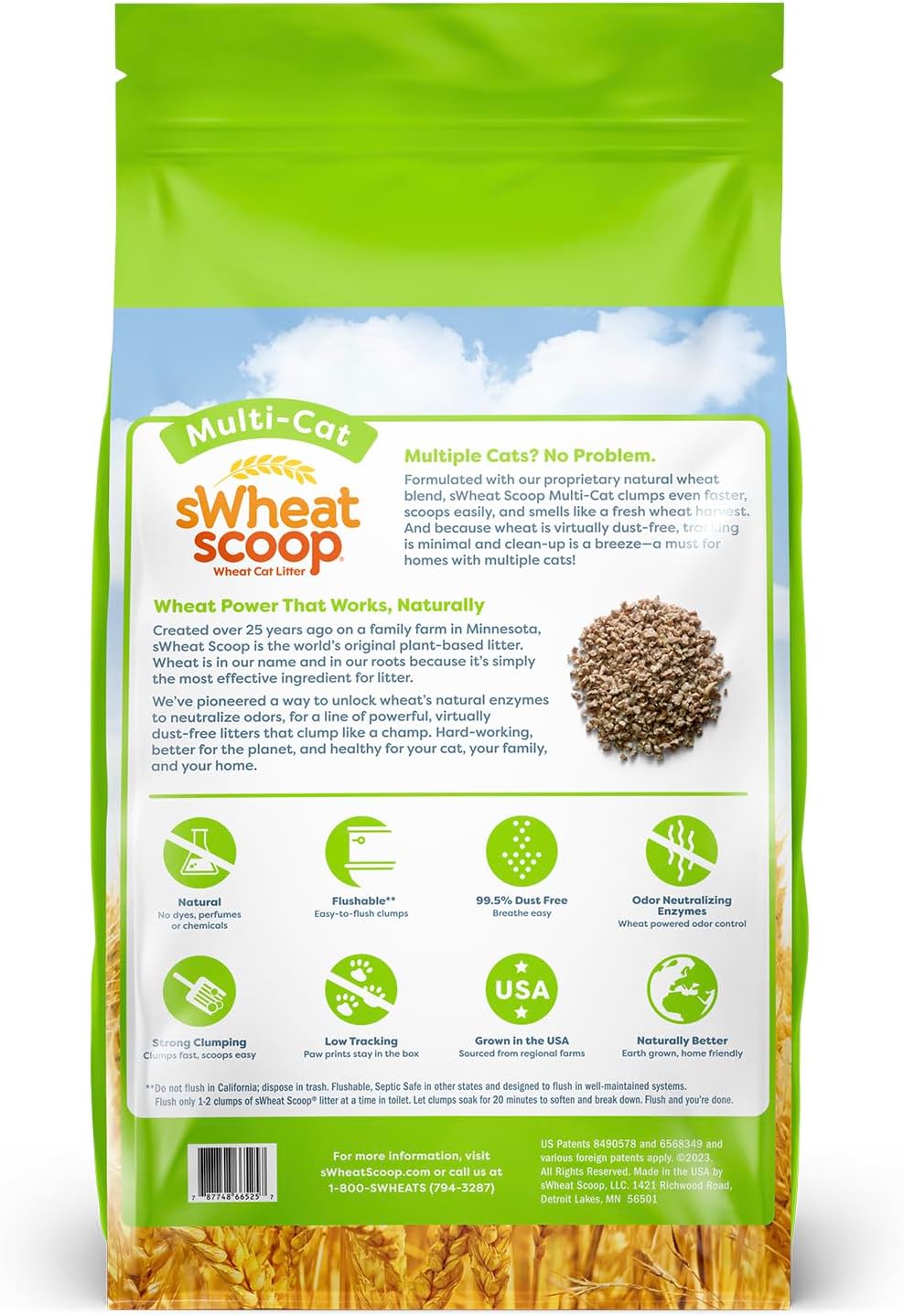 sWheat Scoop 25 pound bag side angle packaging details