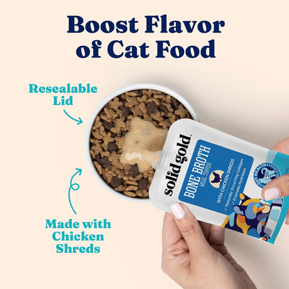 Back label of Solid Gold meal topper showing limited ingredients and nutritional facts.