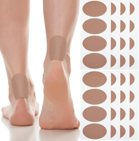 Bencailor 8 Sheet Oval Moleskin for Feet Blisters front view blister prevention tape.