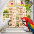 Uyoupet parrot chewing toy showing multi-layer cork structure