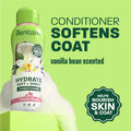 TropiClean kiwi and cocoa butter dog conditioner front view bottle