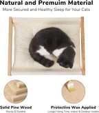 Fukumaru cat hammock side profile showing sturdy pine structure