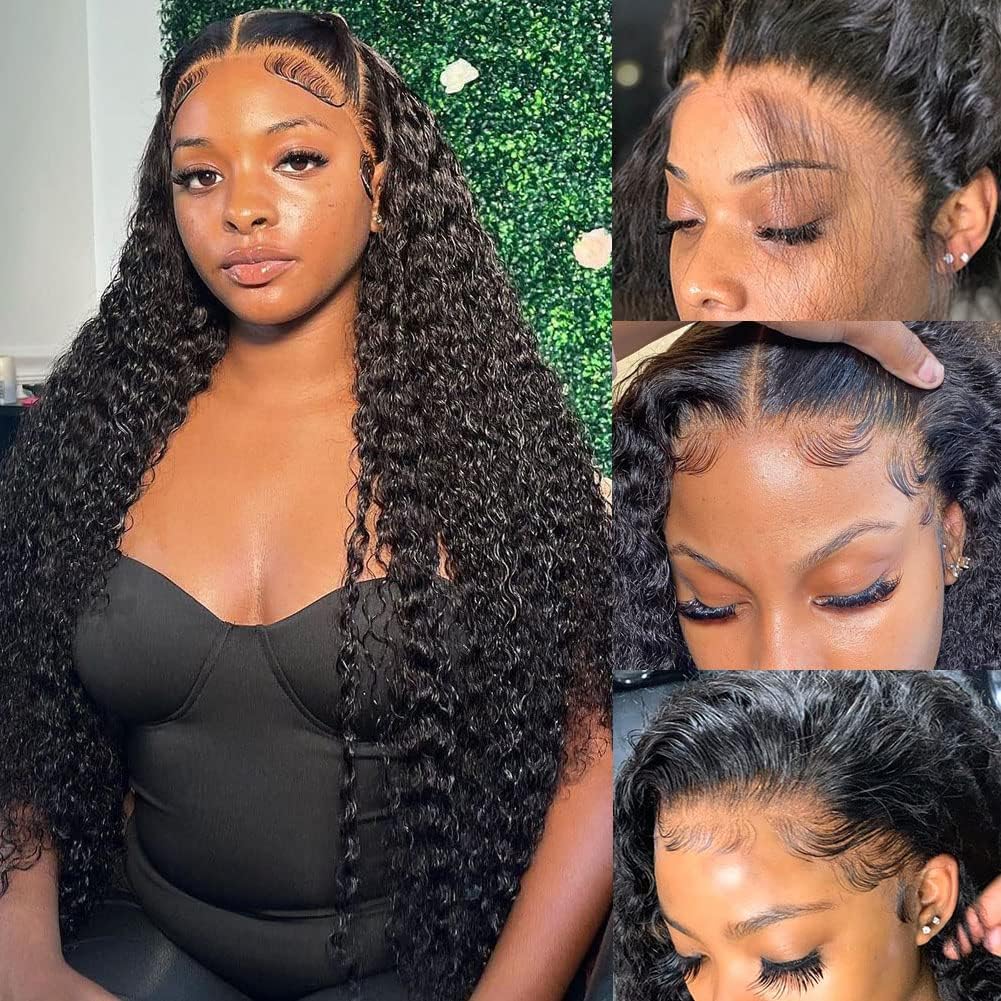 Bangjazz 13x4 deep wave lace front wig front view