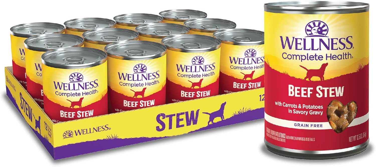 Wellness Complete Health Stew Adult Canned Wet Dog Food, Grain Free, Natural, Chicken Recipe, 12.5 oz, Pack of 12 Cans - Image 14