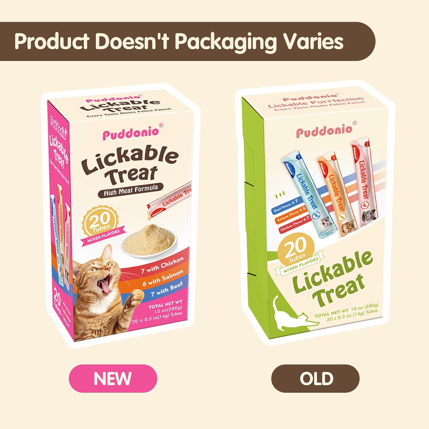 Squeezable 0.5 Ounce cat treat tube packaging
