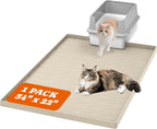 Pawtners Large Cat Litter Mat for Litter Box 2 Packs, 34" x 22" Waterproof Silicone Pad for Floor, Easy to Clean, Gray - Image 10
