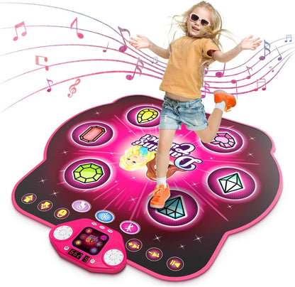 Waykee dance mat for kids front view with light-up buttons