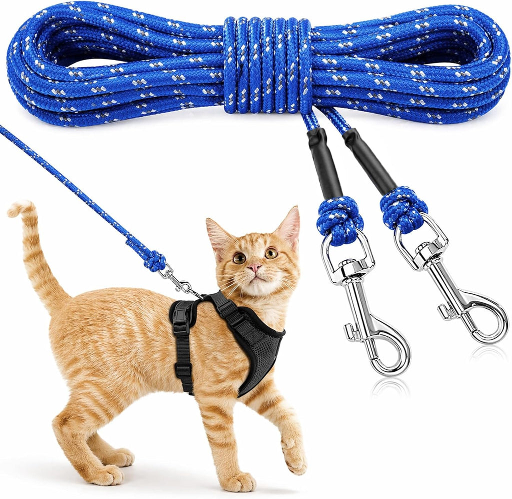 Rypet Reflective Cat Long Leash - 15 FT Escape Proof Walking Leads Yard Long Lead Durable Safe Personalized Extender Leash Traning Play Outdoor for Kitten, Puppy, Rabbit and Small Animals - Image 10