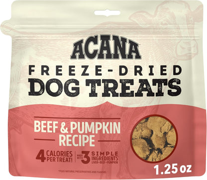 ACANA Singles Grain Free Dog Treats Limited Ingredients & Freeze-Dried Beef & Pumpkin 3.25oz Bag - Image 12