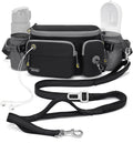 Tudequ 4-in-1 dog walking belt with large fanny pack front view