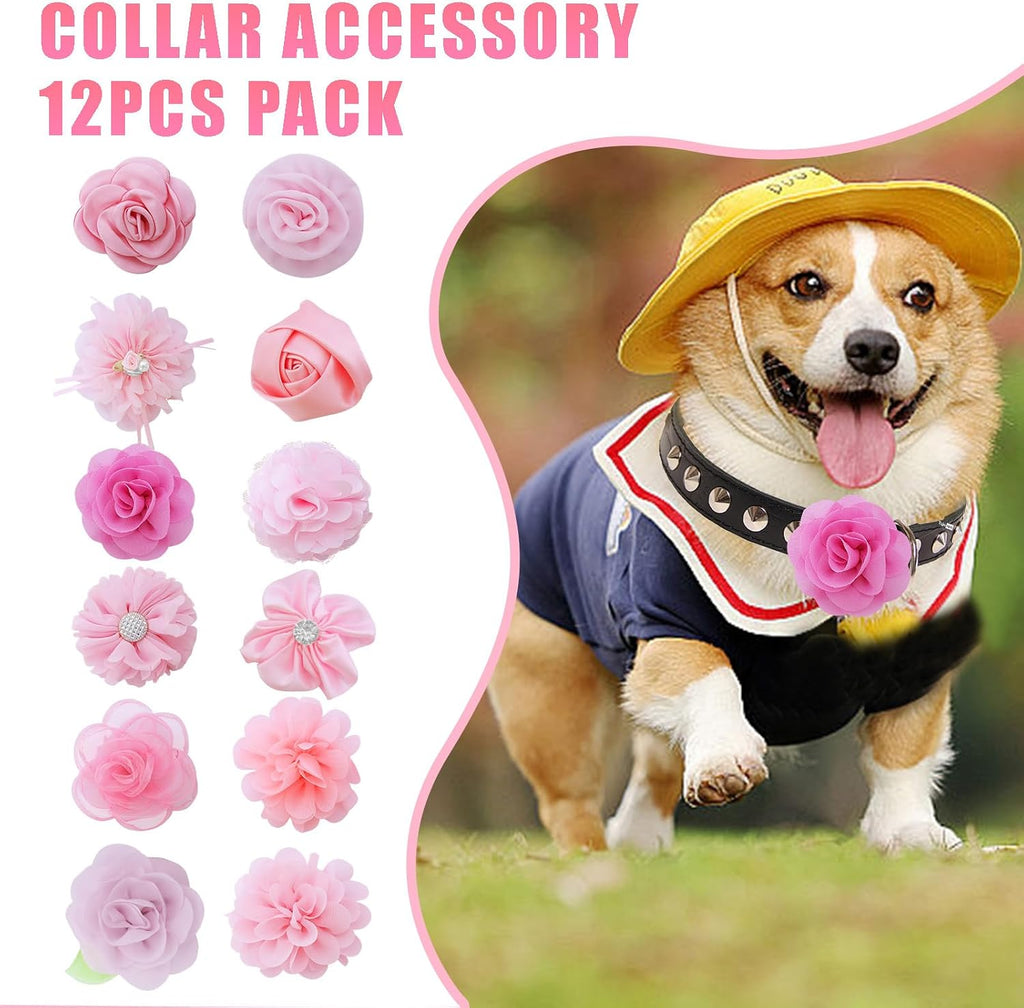 Detachable dog bow tie flower accessories for wedding and birthday pet styling