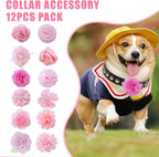 Detachable dog bow tie flower accessories for wedding and birthday pet styling