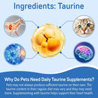 Pure pet taurine powder ingredient and dosage guide view