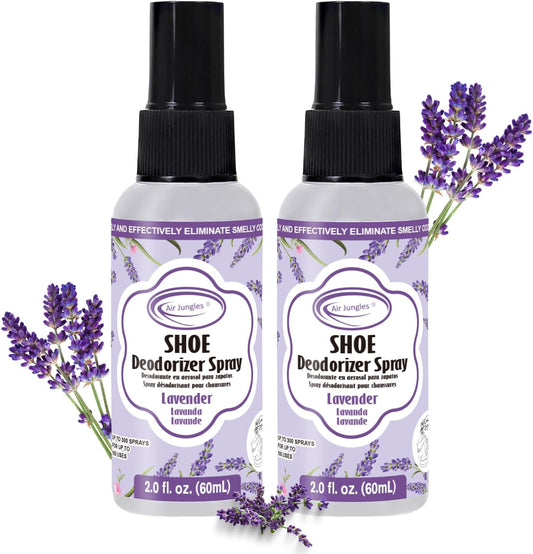Air Jungles Shoe Deodorizer Spray Lavender pack of 2 front view