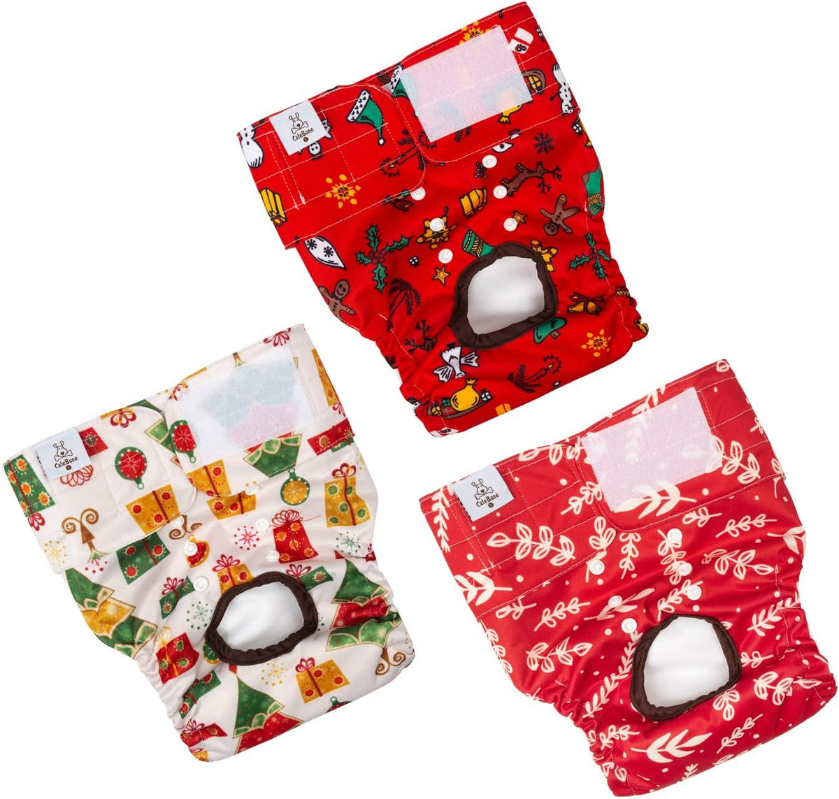 CuteBone Dog Diapers Female Washable Small Medium Large 3 Pack Reusable Doggie Diapers Puppy Period Pants for Doggy Heat Cycle Peeing - Image 15