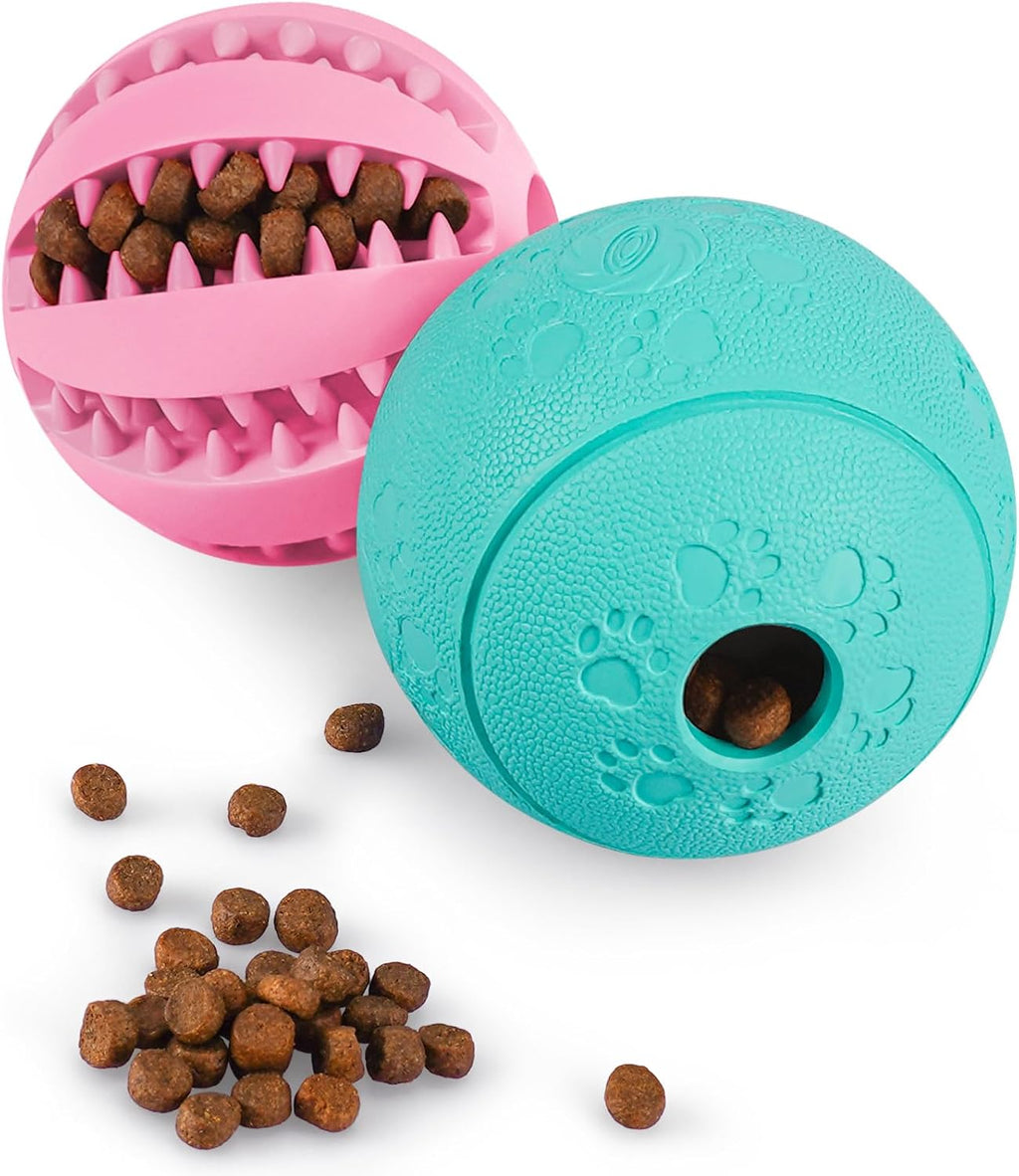 HIPPIH Dog Puzzle Toy 2 Pack, Interactive Dog Toys for Treat Dispensing, Durable Puppy Toys for Teething, Dog Treat Ball for Teeth/Slow Feeder/IQ Training/Playing, Blue-2.75'', Green-3.14'' - Image 11