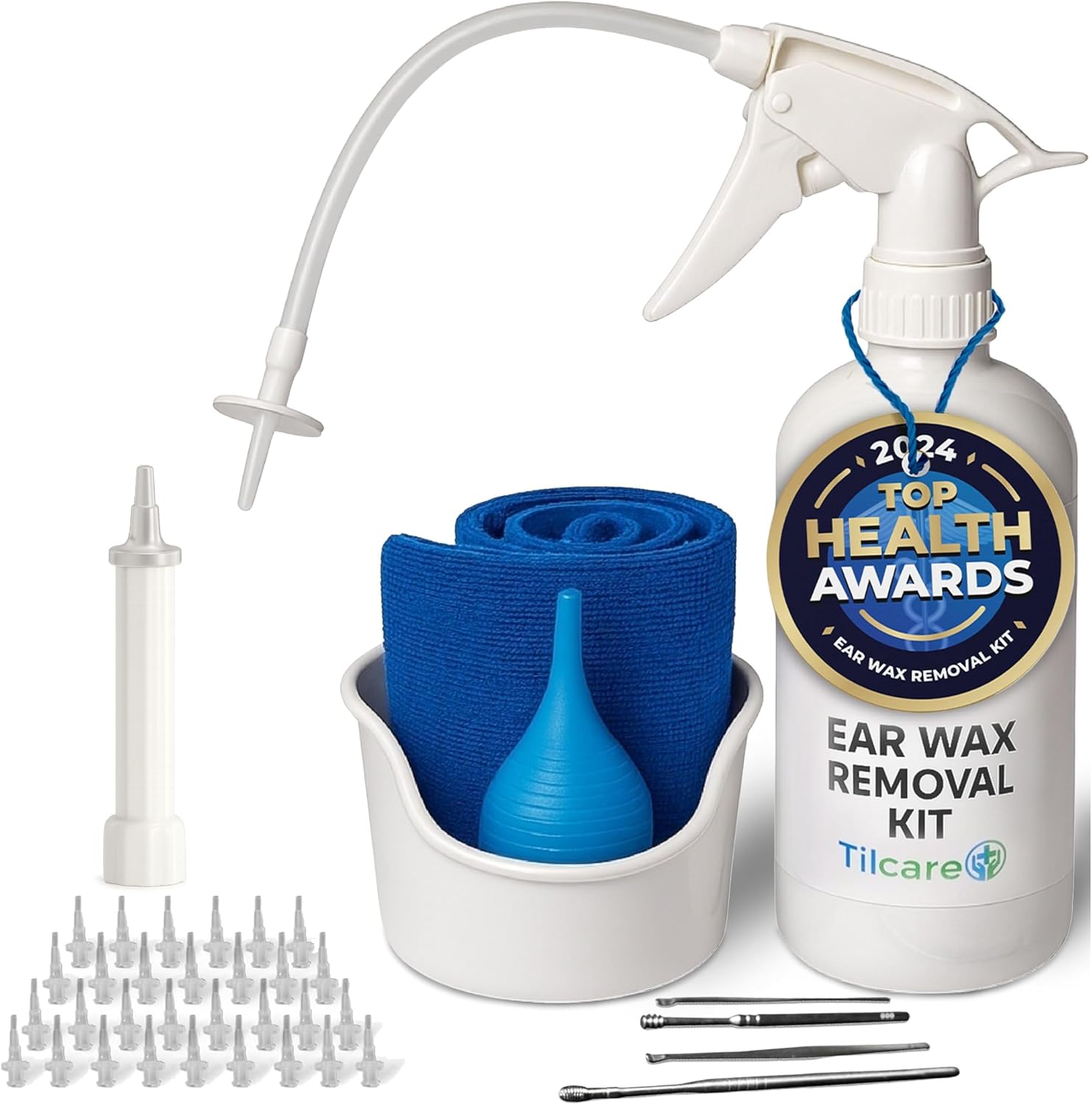 Tilcare Ear Wax Removal Tool Kit front view for professional ear irrigation.
