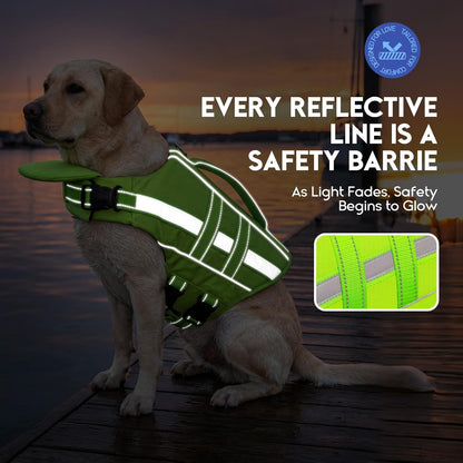 Asenku canine flotation vest with secure quick release buckles