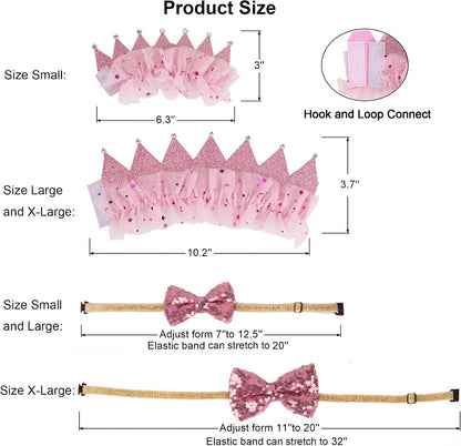 Adoggygo premium pet birthday outfit set with four separate celebration accessories.