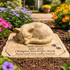 Aveena personalized cat memorial stone front view for garden