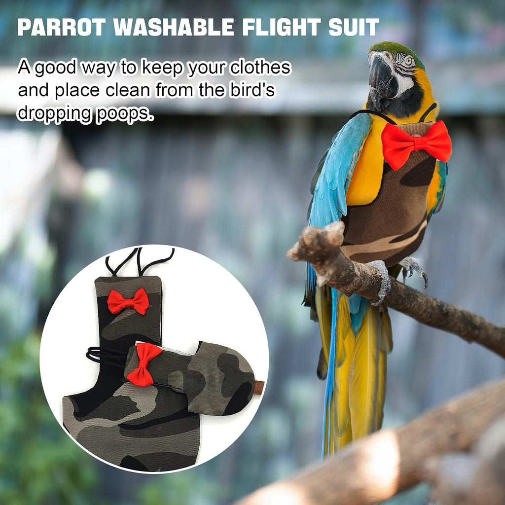 XQIGI washable parrot nappy showing adjustable velcro straps