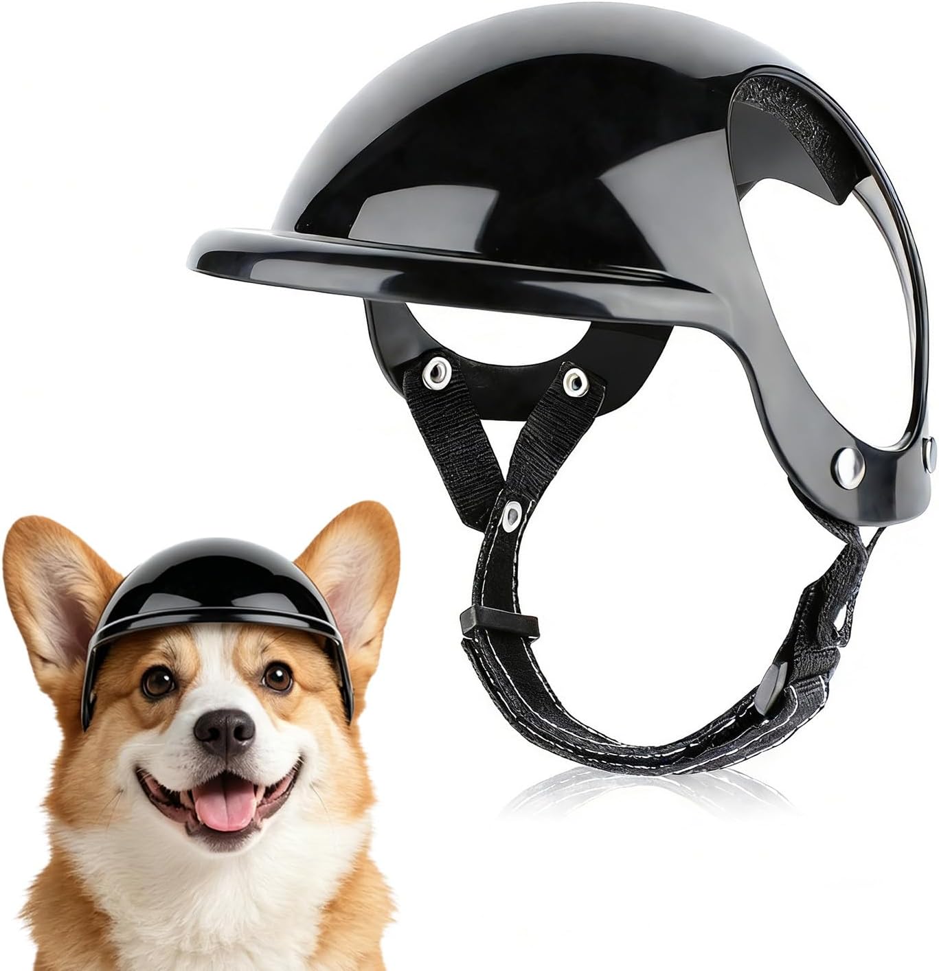 LESYPET Dog Helmet for Extra Small Dogs, Kitten Motorcycle Helmet with Ear Hole Design, Extra Small Dog Hat for Chihuahua Yorkie, Adjustable, X-Small - Image 12