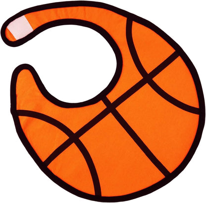 Zebrum triple layer basketball baby bib front view