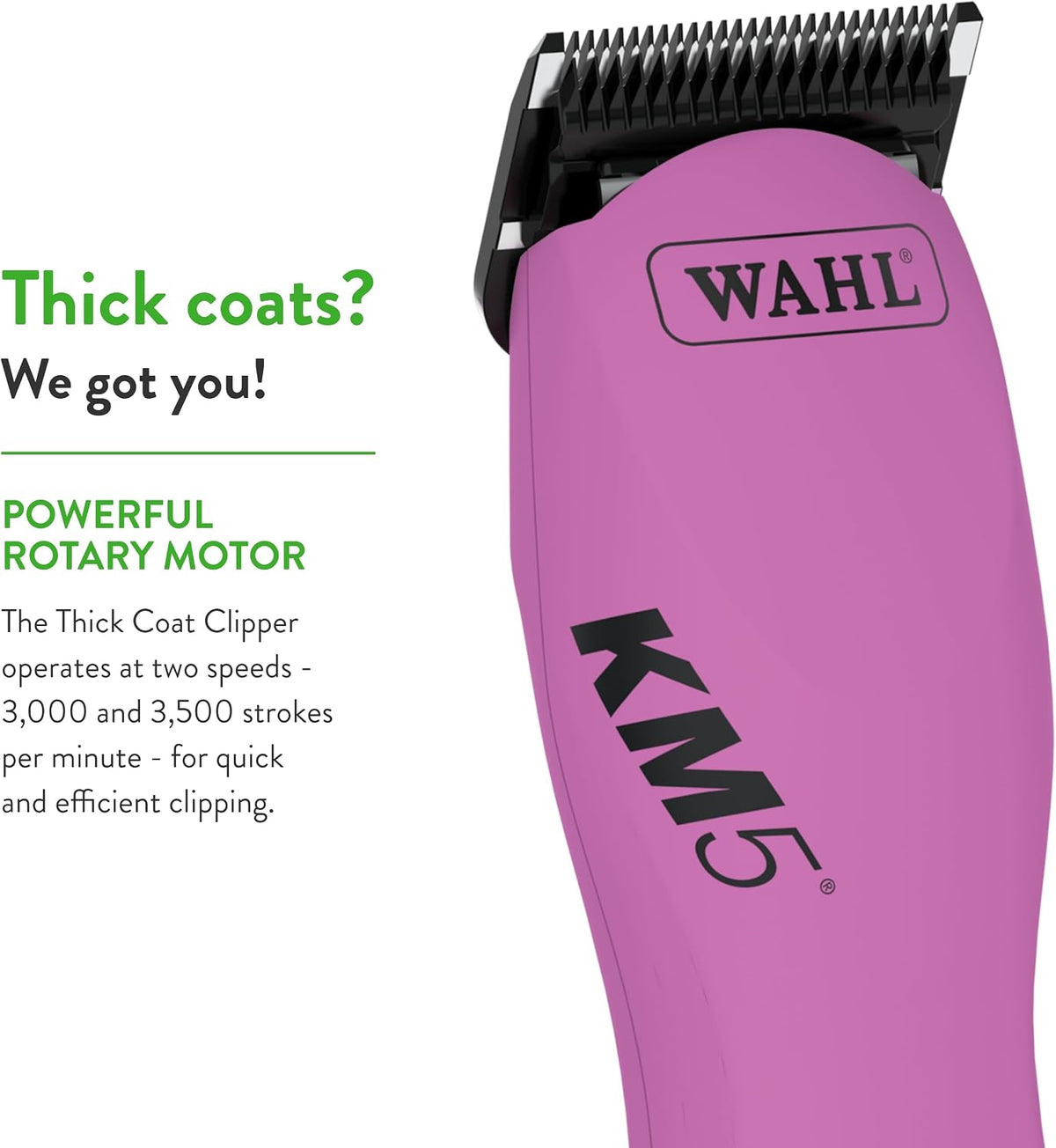 Pink heavy duty dog grooming clipper for thick haired pets