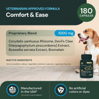 VetriScience pet mobility supplement capsules poured out next to bottle