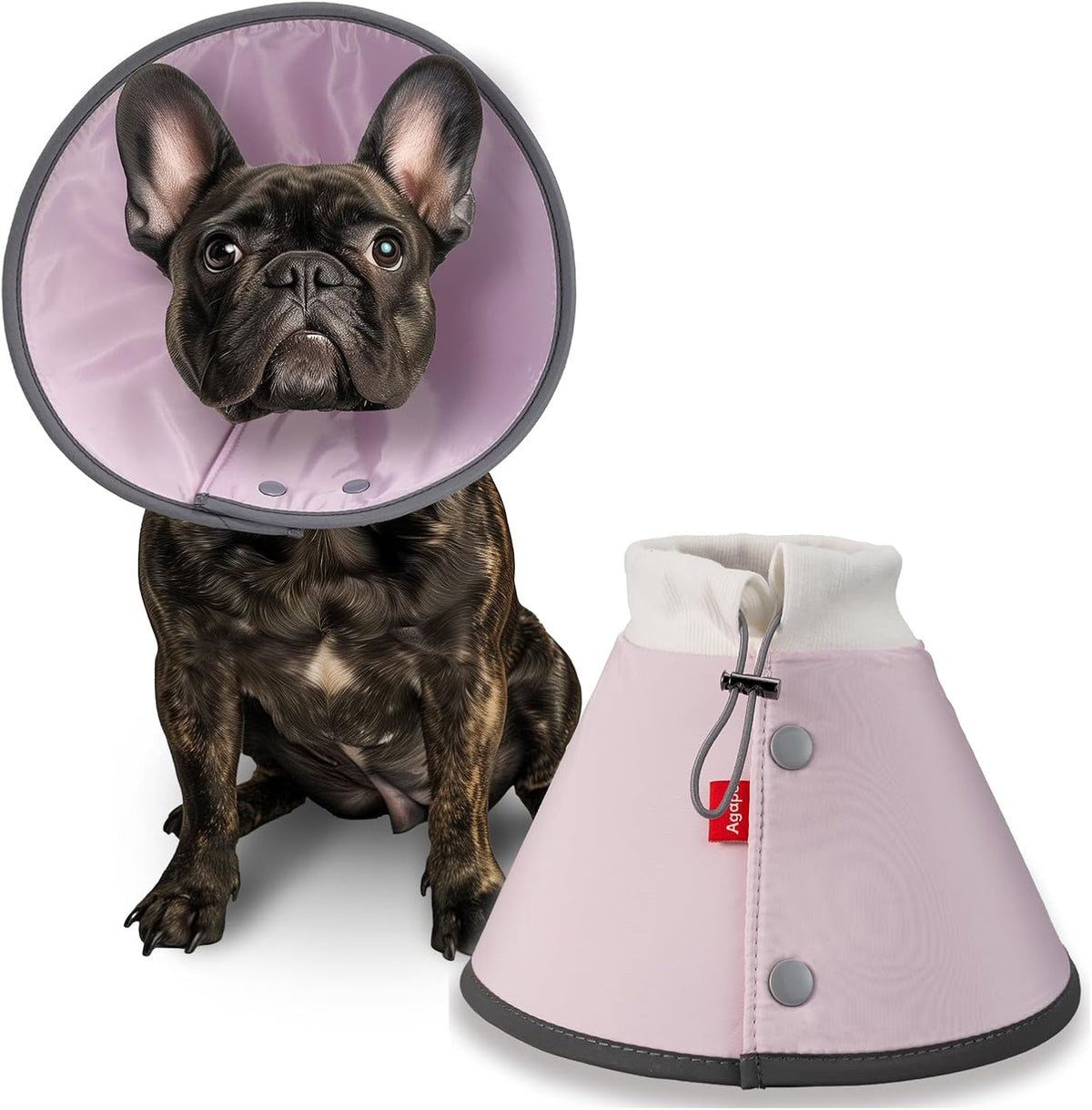 Agape Soft Dog Cone for Small Dogs & Cats, Recovery Collar to Stop Licking | Comfy E-Collar Alternative for Puppies, Adjustable Cloth Cone After Surgery, Protective Neck Cone for Kittens, Washable - Image 12