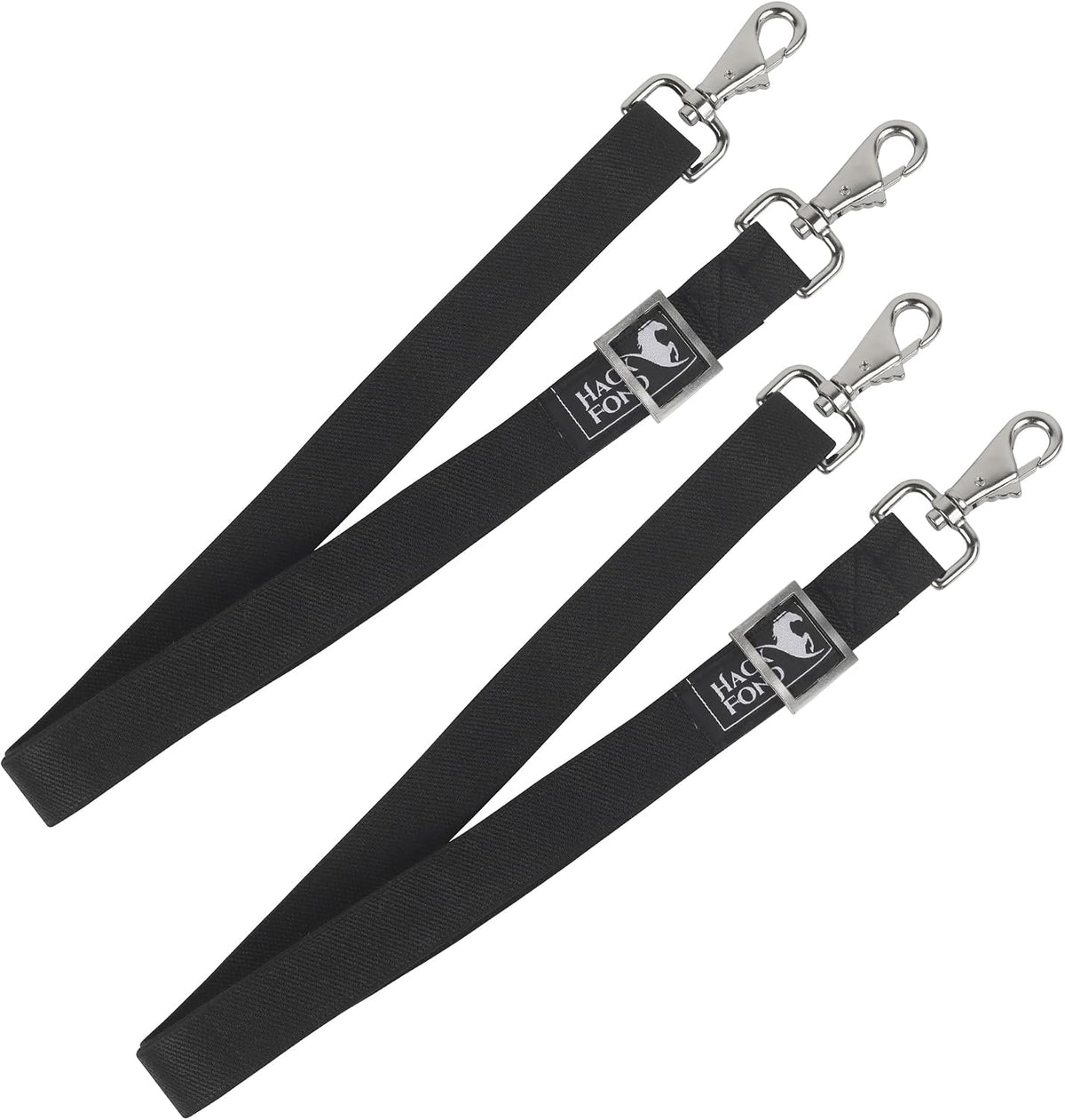 Detailed view of the weather-resistant heavy-duty snaps on the HackFond horse blanket replacement accessories package.