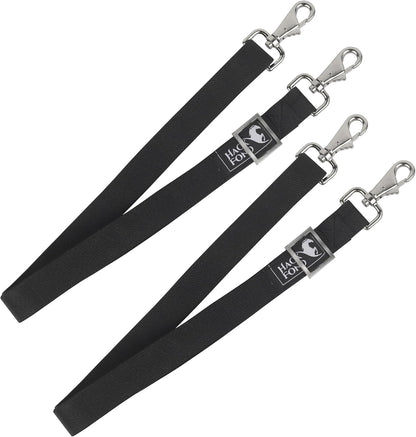 Detailed view of the weather-resistant heavy-duty snaps on the HackFond horse blanket replacement accessories package.