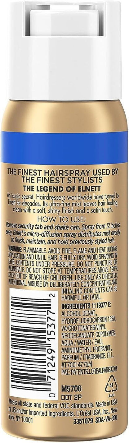 L'Oreal Paris Elnett Satin Hairspray Extra Strong Hold Travel Size 2.2 Ounce (1 Count) (Packaging May Vary) - Image 9