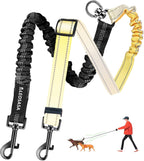 Double Dog Leash for Two Dogs - Gradient Color No Tangle Swivel Dog Coupler with Heavy Duty Clip, Size Adjustable Bungee Leash Attachment for Small, Medium, Large 2 Dogs, Style 1 - Image 9