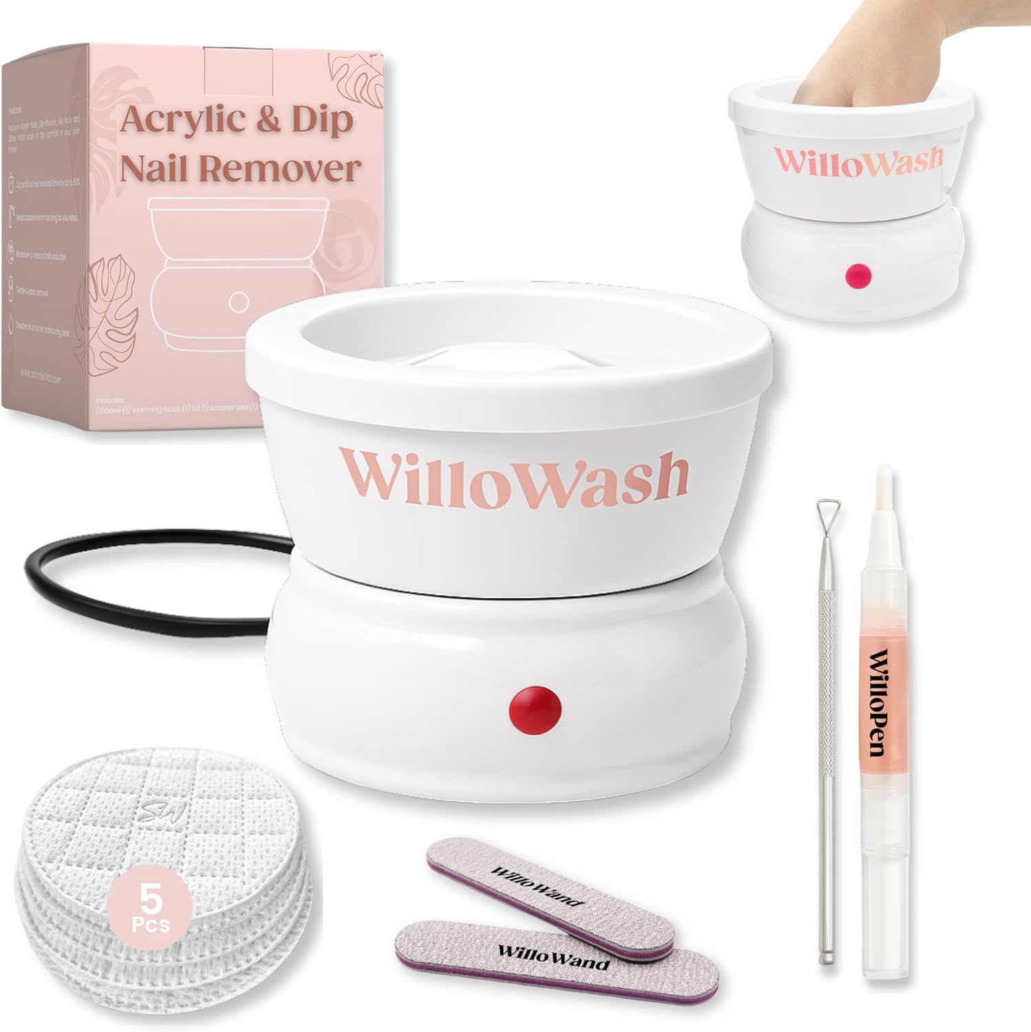 Saint Willo Willowash electric nail soaking bowl front view