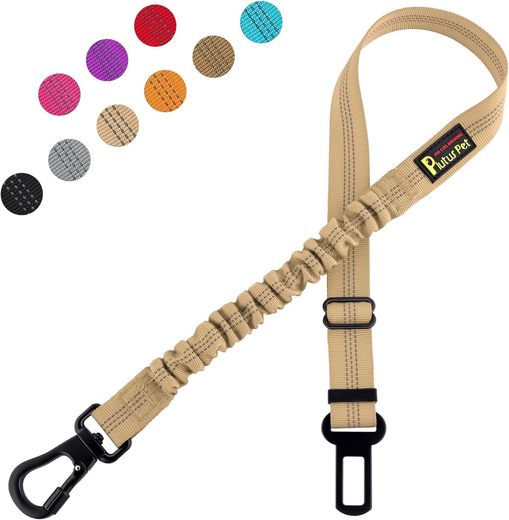 Plutus Pet Dog Seat Belt for Car, Adjustable Dog Car Harness with Carabiner Clip, Reflective Safety Dog Seatbelt Leash with Elastic Bungee, Black - Image 13