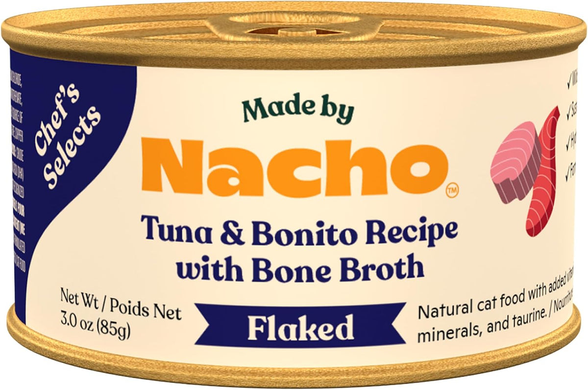 Imported USA premium cat food by Made by Nacho for adult feline health.