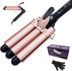 Mistcado 3 barrel ceramic tourmaline hair waver front view