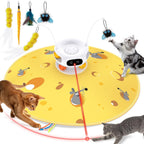 ZOMISIA interactive cat toy front view showcasing automated laser pointer.