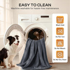 Luciphia liquid proof dog blanket spread across a car back seat for travel