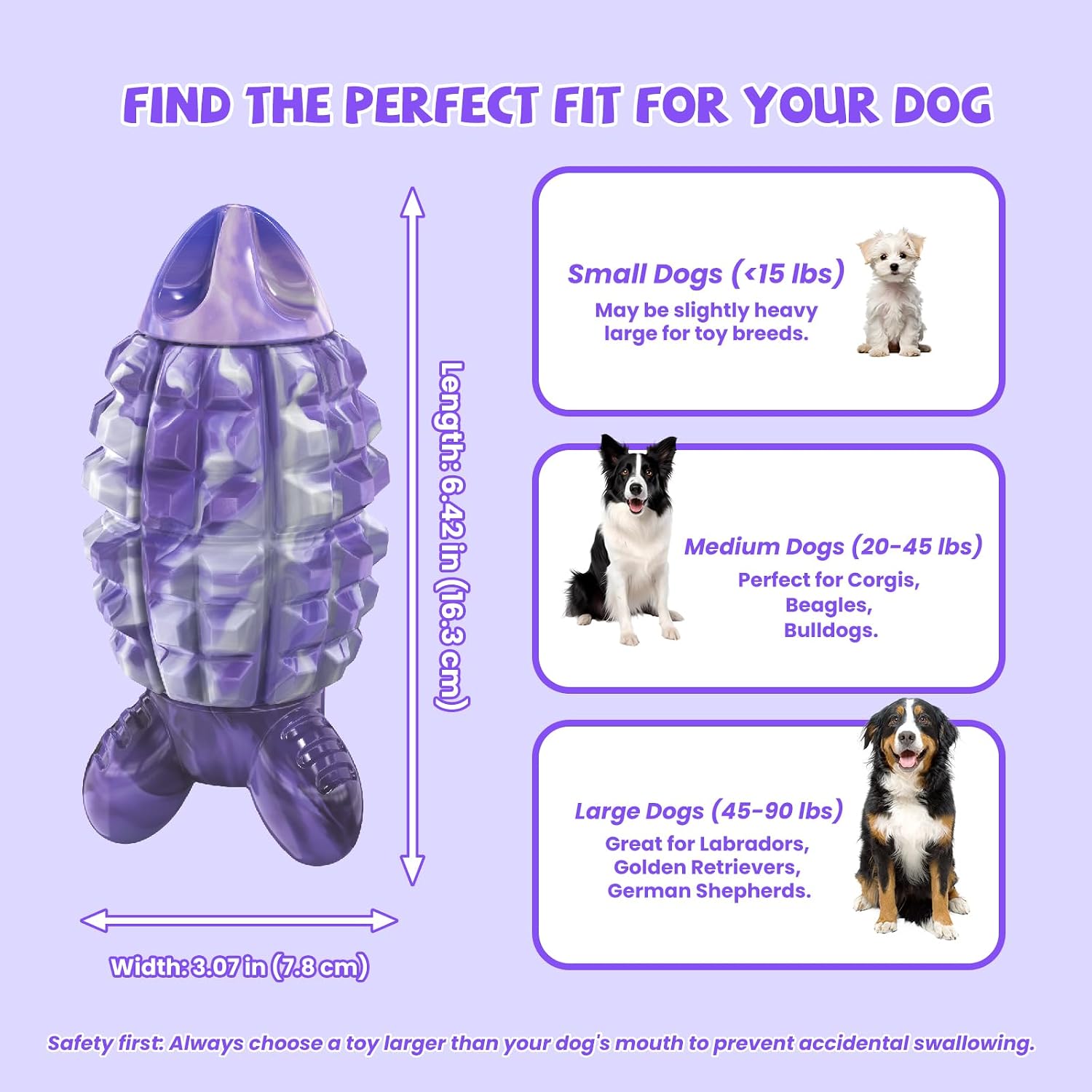 Bottom view of Yineya aggressive chewer toy