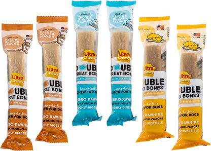Ultra Chewy Peanut Butter Double Treat Bones: Long-Lasting Dog Treats Made in USA for Large and Small Breeds, Highly Digestible, Ideal for Aggressive Chewers (12 Count) - Image 13