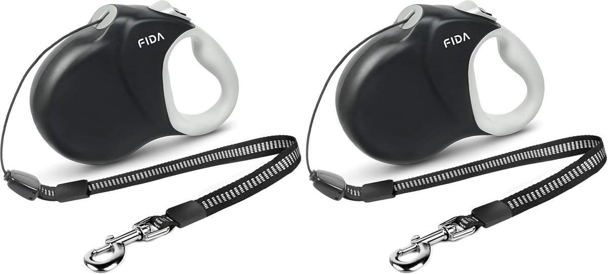 Fida Upgraded Retractable Dog Leash 30ft, Heavy Duty Pet Walking Leash for Medium/Large Breed up to 110 lbs, 360 degrees Tangle-Free Long Retract Dog Lead, Soft Grip, One-Hand Brake, Black - Image 11