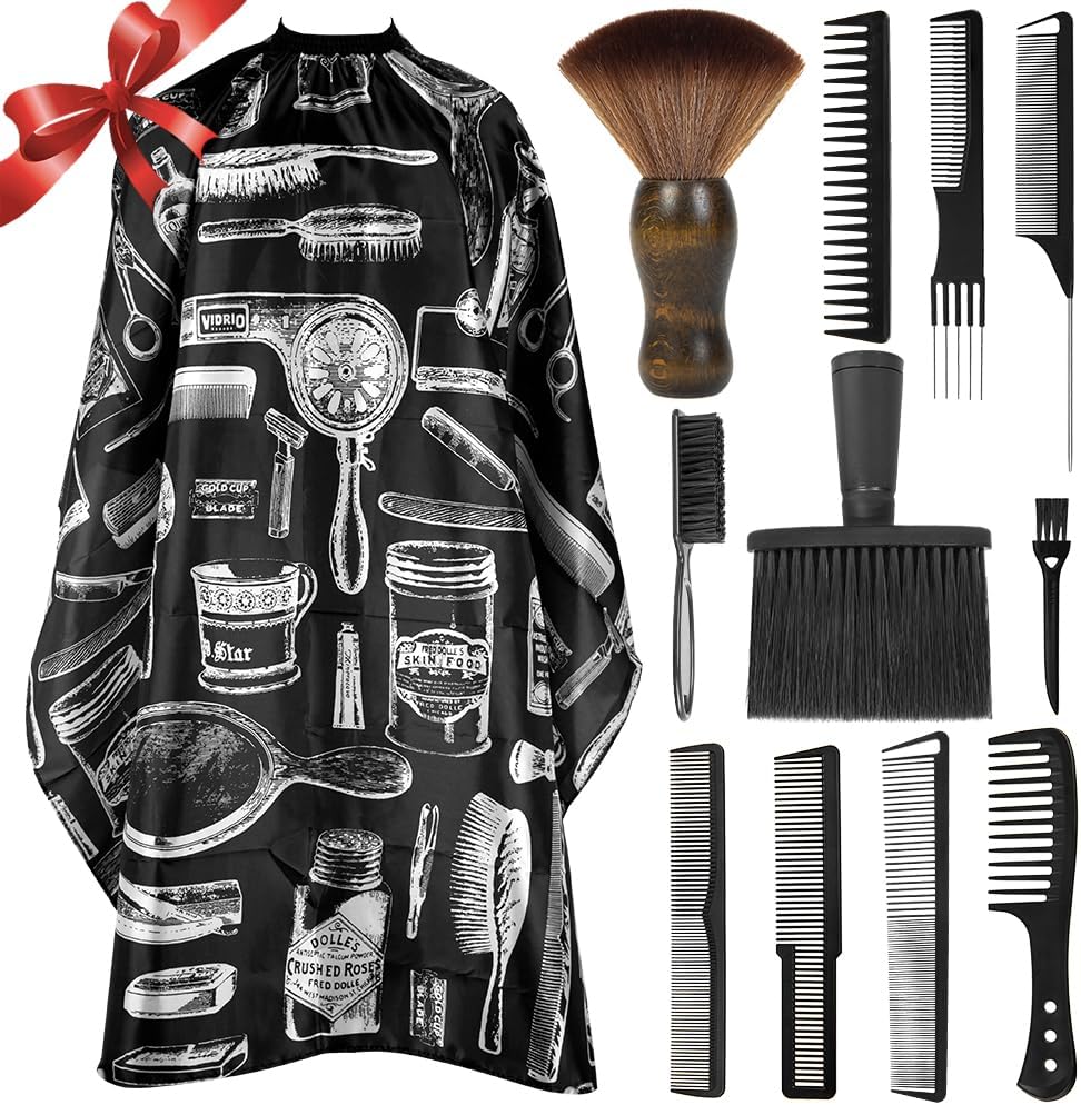 AIHOPESTO 12PCS Hair Cutting Comb Set front view showing professional styling tools