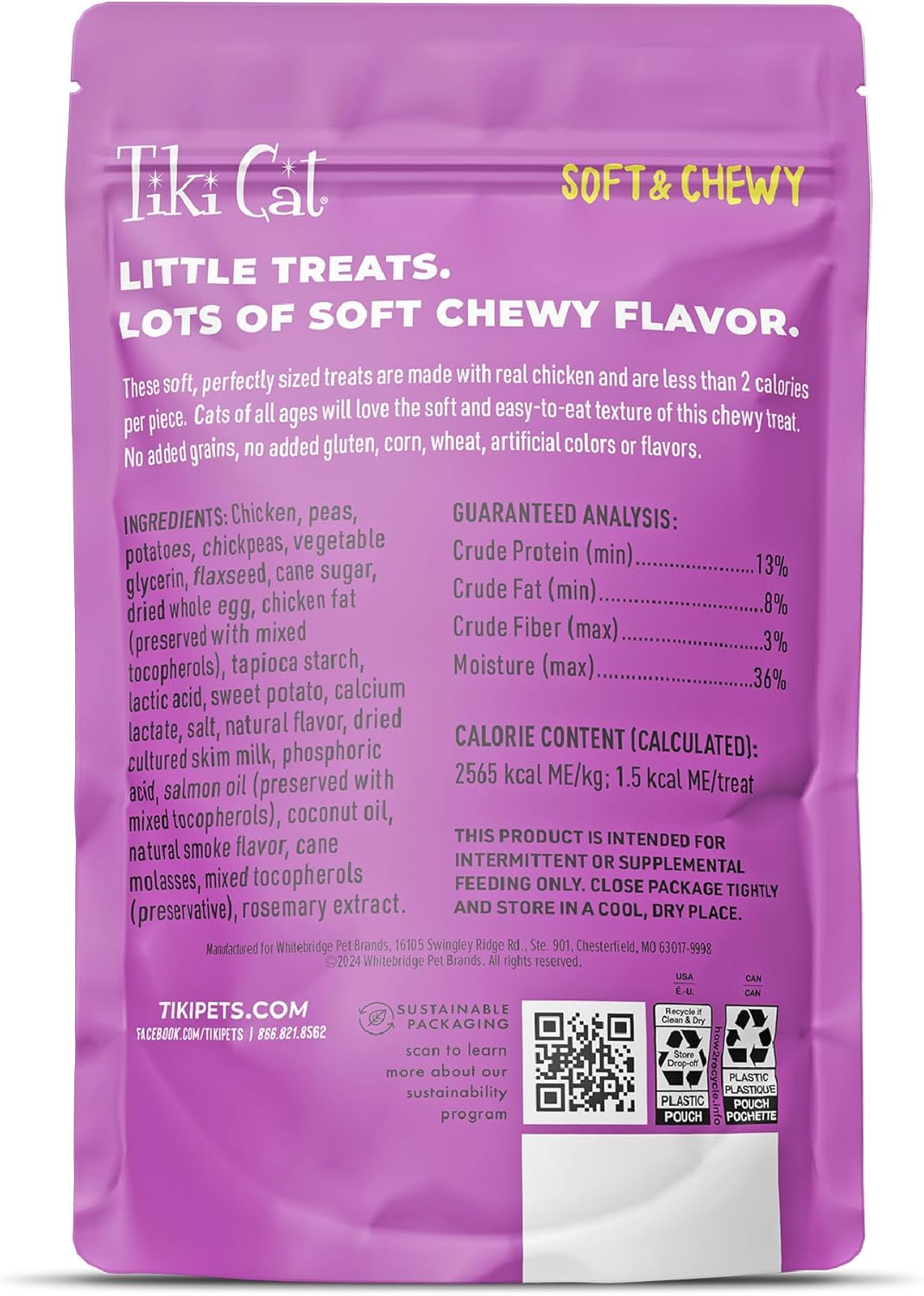 Close up of Tiki Cat chicken flavor treat texture