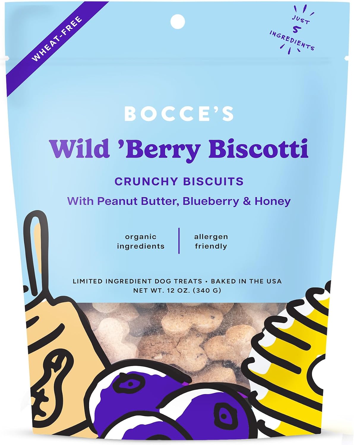Bocce's Bakery Oven Baked Bedtime Tea Treats for Dogs, Wheat-Free Everyday Dog Treats, Made with Real Ingredients, Baked in The USA, All-Natural Biscuits, Banana, Vanilla, & Lavender, 5 oz - Image 12