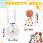 Cute pet party hat with colorful polka dots