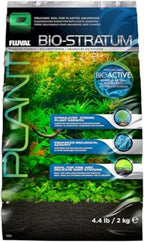 Fluval Bio Stratum volcanic soil bag front view for planted aquariums