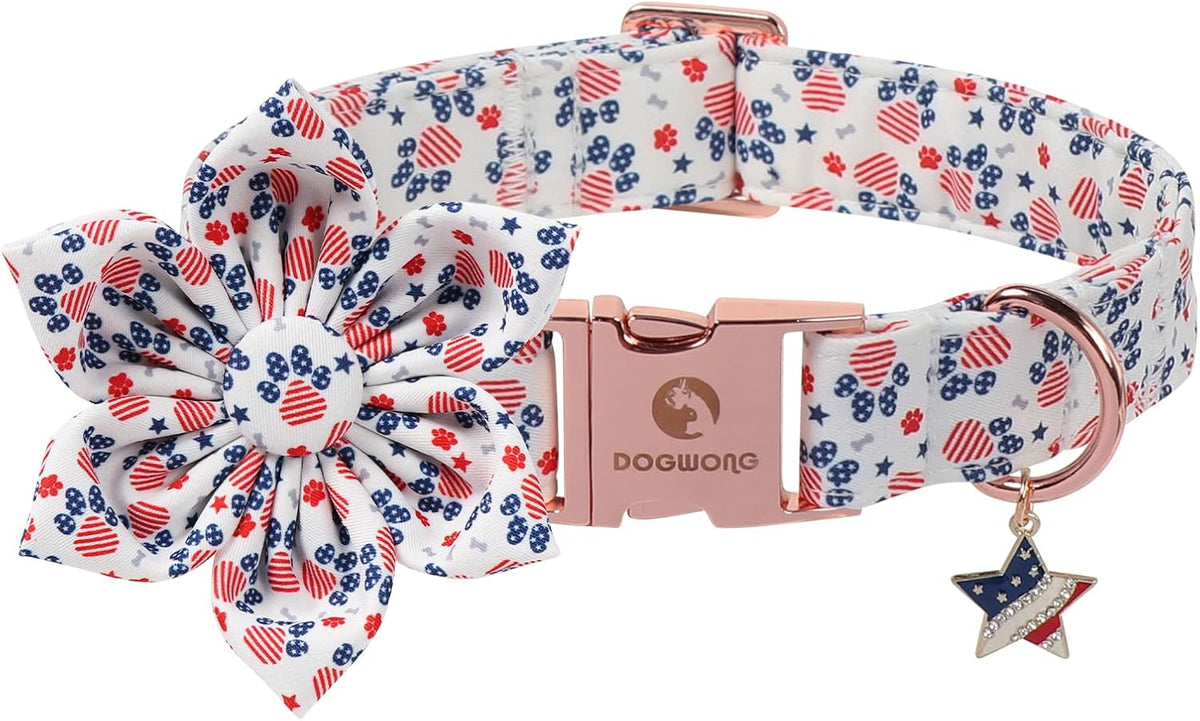 DOGWONG Christmas Dog Collar with Bow Tie - Christmas Red Plaid Puppy Collar, Adjustable Red Checkered Dog Collars for Girl Boy Dogs, S - Image 14